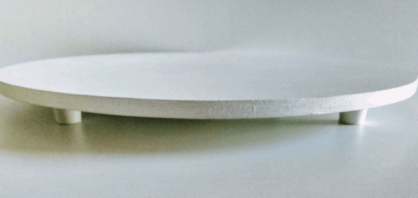 Tabuleiro Para Bolo Redondo Em Mdf - 25 Cm - Branco