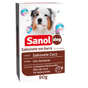 Sabonete Sanol Dog Coco Para Cães E Gatos 90g