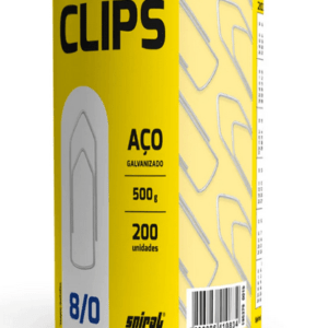 Clips Nr.8/0 Galvanizado (lata C/500g) Spiral Pt 1 Un