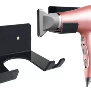Suporte Porta Secador Cabelo E Cabo Fixa Na Parede Sem Furos