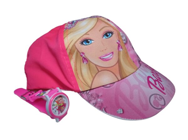Boné Barbie Relogio Infantil Rosa Lindo - Imagem 2