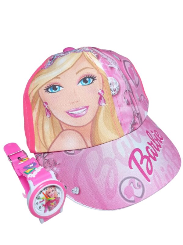 Boné Barbie Relogio Infantil Rosa Lindo - Imagem 6