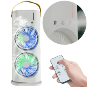 MINI Refrigerador De Ar Ventilador Umidificador Dupla Camada Ventilador Climatizador Ar C/ Reservatório